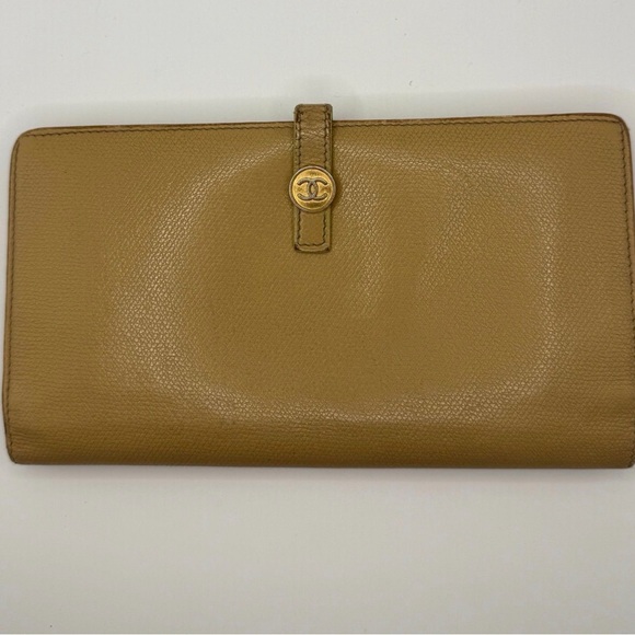 CHANEL Handbags - *project* Chanel Coco bifold long wallet in tan caviar leather